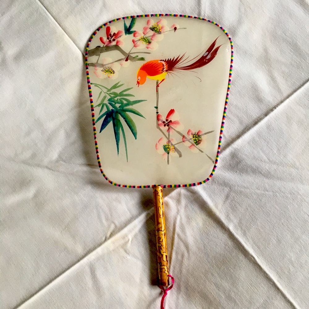Hand painted decor fan